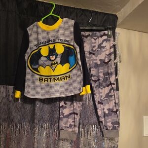🟠Batman Kids Pajama Set - Black, Yellow, Gray